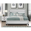 Pemberly Row Contemporary White Wood Panel Headboard Full Bed