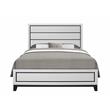 Pemberly Row Contemporary White Wood Panel Headboard Full Bed