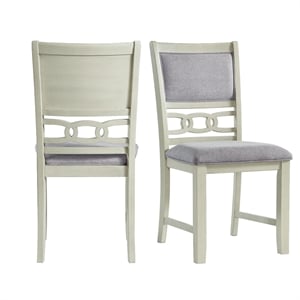 Pemberly Row Modern Standard Height Side Chair Set in Bisque