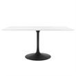 Pemberley Row Lacquered MDF Black/White Dining Table Rectangular 60