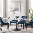 Pemberley Row Lacquered MDF Black/White Dining Table Rectangular 60