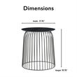 Pemberly Row Modern / Contemporary Black Finish Accent Table