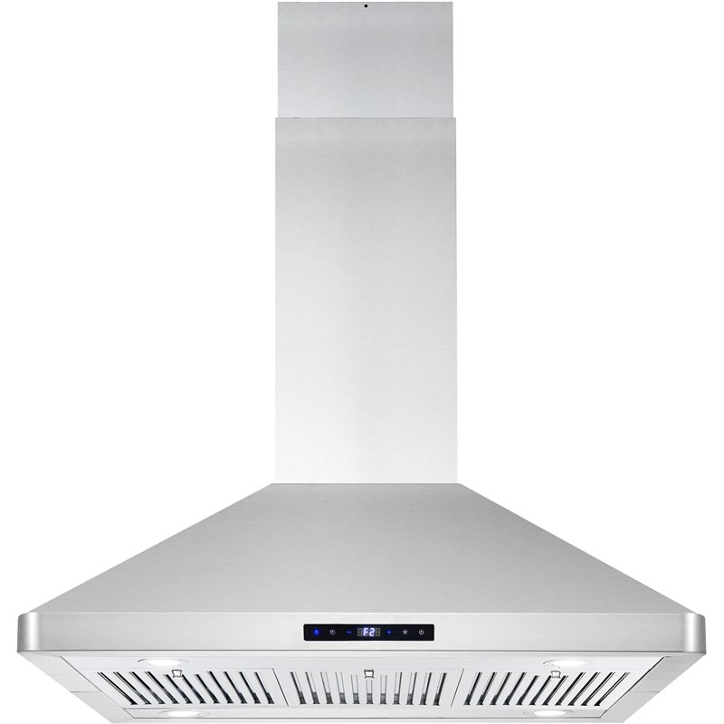 Pemberly Row 36 in. 380 CFM Ducted Island Range Hood in Stainless Steel
