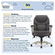 Pemberly Row Back in Motion Office Chair in Dark Gray Fabric