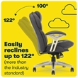 Pemberly Row Back in Motion Office Chair in Dark Gray Fabric