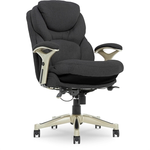 Pemberly Row Back in Motion Office Chair in Dark Gray Fabric