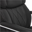 Pemberly Row Modern Leather Executive Office Chair Black Leather