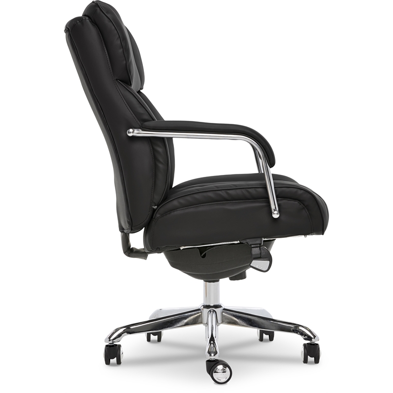 Pemberly Row Modern Leather Executive Office Chair Black Leather