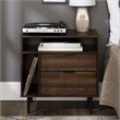 Pemberly Row Modern Storage Bedroom Nightstand Set in Dark Walnut