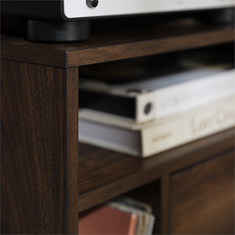 Pemberly Row Modern Storage Bedroom Nightstand Set in Dark Walnut