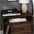 Pemberly Row Modern Storage Bedroom Nightstand Set in Dark Walnut