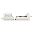 Pemberly Row Modern Upholstered Platform Bed Queen Cloud White