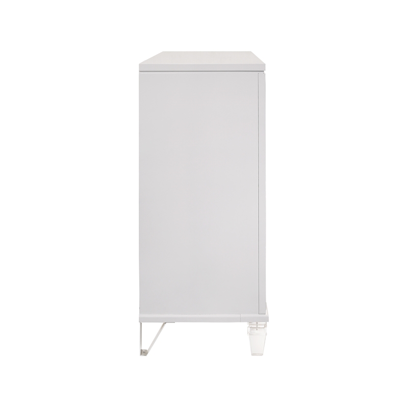 Pemberly Row Modern / Contemporary 6-Drawer Dresser in White