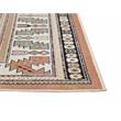 Pemberly Row Contemporary Rust Black Ivory Aqua Viscose Area Rug