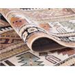 Pemberly Row Contemporary Rust Black Ivory Aqua Viscose Area Rug