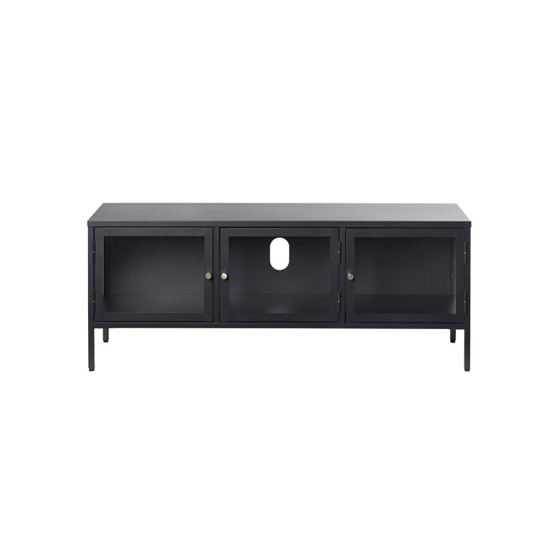 Pemberly Row Metal/Glass TV Lowboard/Stand for TVs up to 50