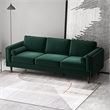 Pemberly Row Mid-Century Pillow Back Velvet Upholstered Sofa in Green