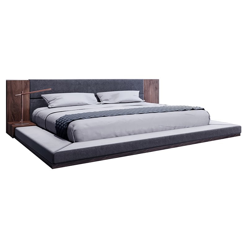 Pemberley Row Polyester Gray California King Bed Rectangular Upholstered 91
