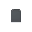Pemberly Row Modern Wood Single Sink Bathroom Vanity in Gray/Black