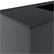 Pemberly Row Modern Wood Single Sink Bathroom Vanity in Gray/Black