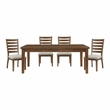 Pemberly Row 5-Piece Contemporary Wood and MDF Board Dining Set in Cherry