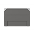 Pemberley Row Solid Wood Gray Full Murphy Bed Rectangular USB Charging Station Mattress Included 38.5