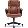 Pemberly Row Contemporary Executive Office Chair Cognac Leather