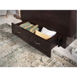 Pemberly Row Queen Solid Wood Murphy Bed Chest with Mattress in Espresso