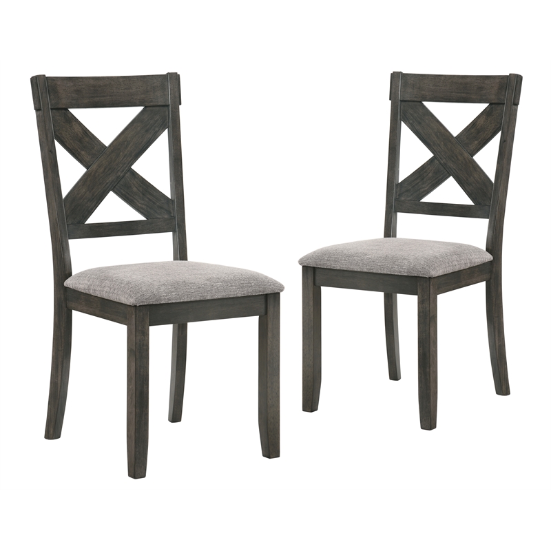 Pemberly Row 6-Piece Solid Wood Rectangular Dining Set in Rustic Brown