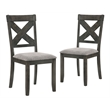 Pemberly Row 6-Piece Solid Wood Rectangular Dining Set in Rustic Brown