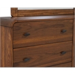 Pemberley Row Wood Dark Walnut Dresser with Mirror Rectangular 74.5