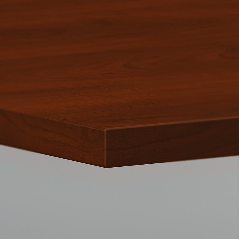 Pemberly Row Modern 96W Boat Shaped Conference Table in Cherry