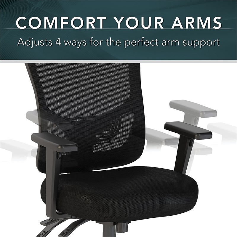 Pemberly Row Custom Comfort High Back Multifunction Mesh Office Chair