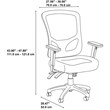 Pemberly Row Custom Comfort High Back Multifunction Mesh Office Chair