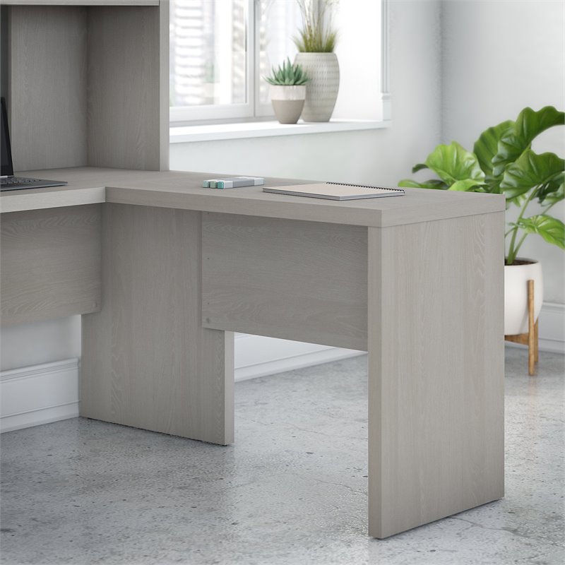 Pemberly Row Modern 36W Desk Return in Gray Sand - Engineered Wood