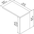Pemberly Row Modern 36W Desk Return in Gray Sand - Engineered Wood
