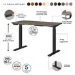 Pemberly Row 72W x 30D Adjustable Desk in Modern Hickory - Engineered Wood