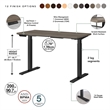 Pemberly Row 72W x 30D Adjustable Desk in Modern Hickory - Engineered Wood