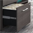 Pemberly Row Low Storage Cabinet with Drawers in Storm Gray - Engineered Wood