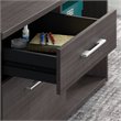 Pemberly Row Low Storage Cabinet with Drawers in Storm Gray - Engineered Wood
