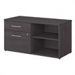 Pemberly Row Low Storage Cabinet with Drawers in Storm Gray - Engineered Wood