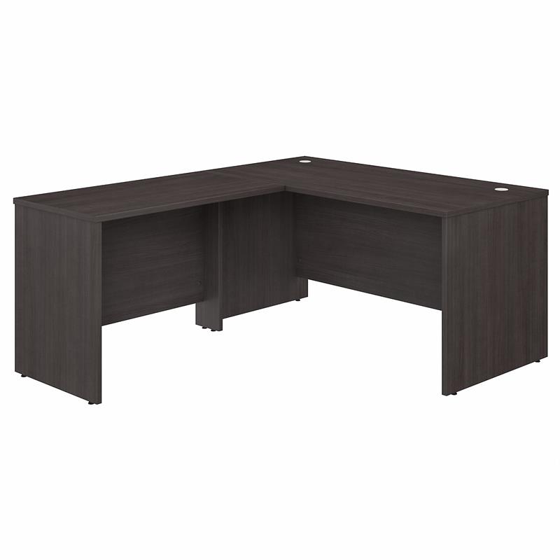 Pemberly Row Engineered Wood 60W x 30D L Shaped Desk w/ 42W Return - Storm Gray