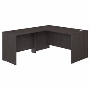 Pemberly Row Engineered Wood 60W x 30D L Shaped Desk w/ 42W Return - Storm Gray
