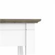 Pemberly Row L Desk with Lateral File Cabinet - White and Gray - Engineered Wood