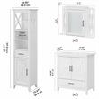 Pemberly Row Engineered Wood Double Vanity Set with Linen in White Ash