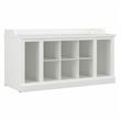 Pemberly Row 40W Shoe Storage Bench with Shelves in White Ash - Engineered Wood