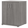 Pemberly Row Floor Storage Cabinet with Doors in Platinum Gray - Engineered Wood