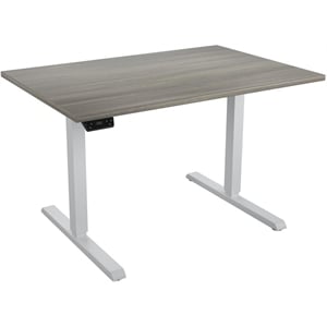Pemberly Row Modern / Contemporary Pro-Desk 48&quot in Gray Wood Grain