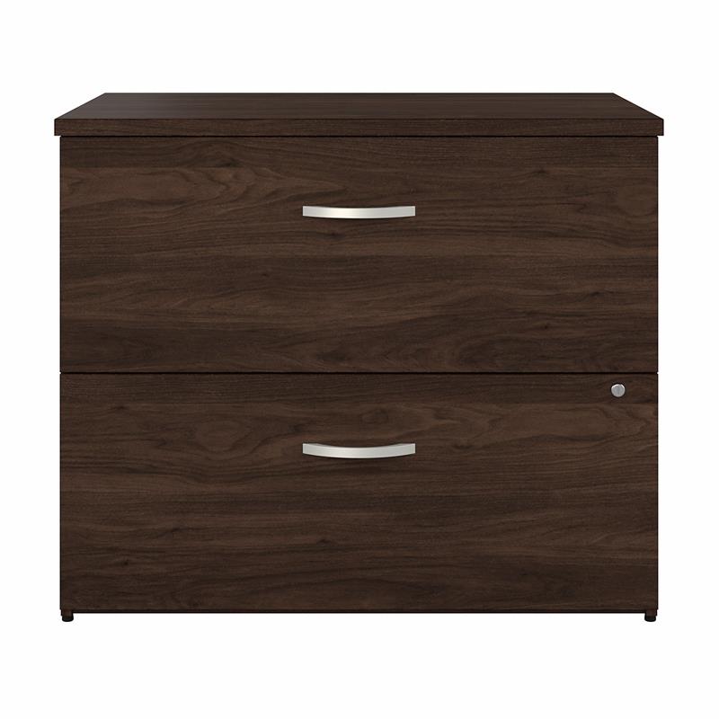 Pemberly Row 2 Drawer Lateral File Cabinet in Black Walnut - Engineered Wood