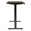 Pemberly Row 60W x 30D Adjustable Desk in Black Walnut - Engineered Wood